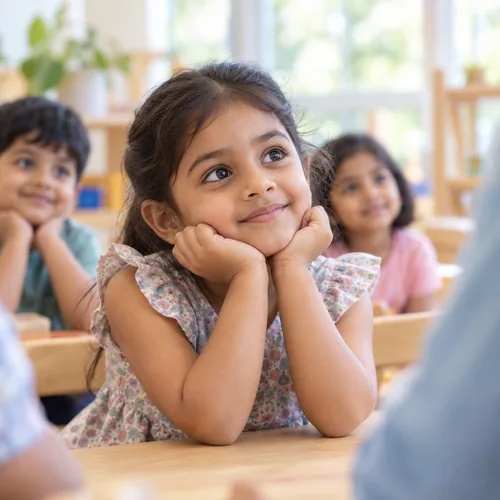 A child listening to a story